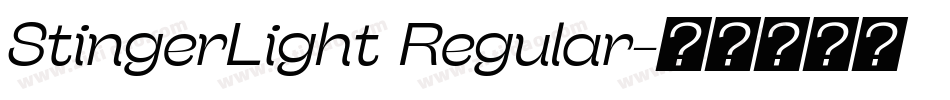 StingerLight Regular字体转换